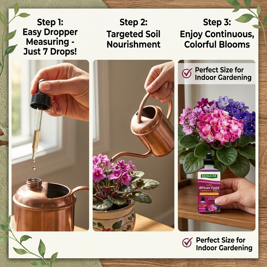 Schultz African Violet Plus Liquid Plant Food 4 oz 8-14-9 Fertilizer Drops
