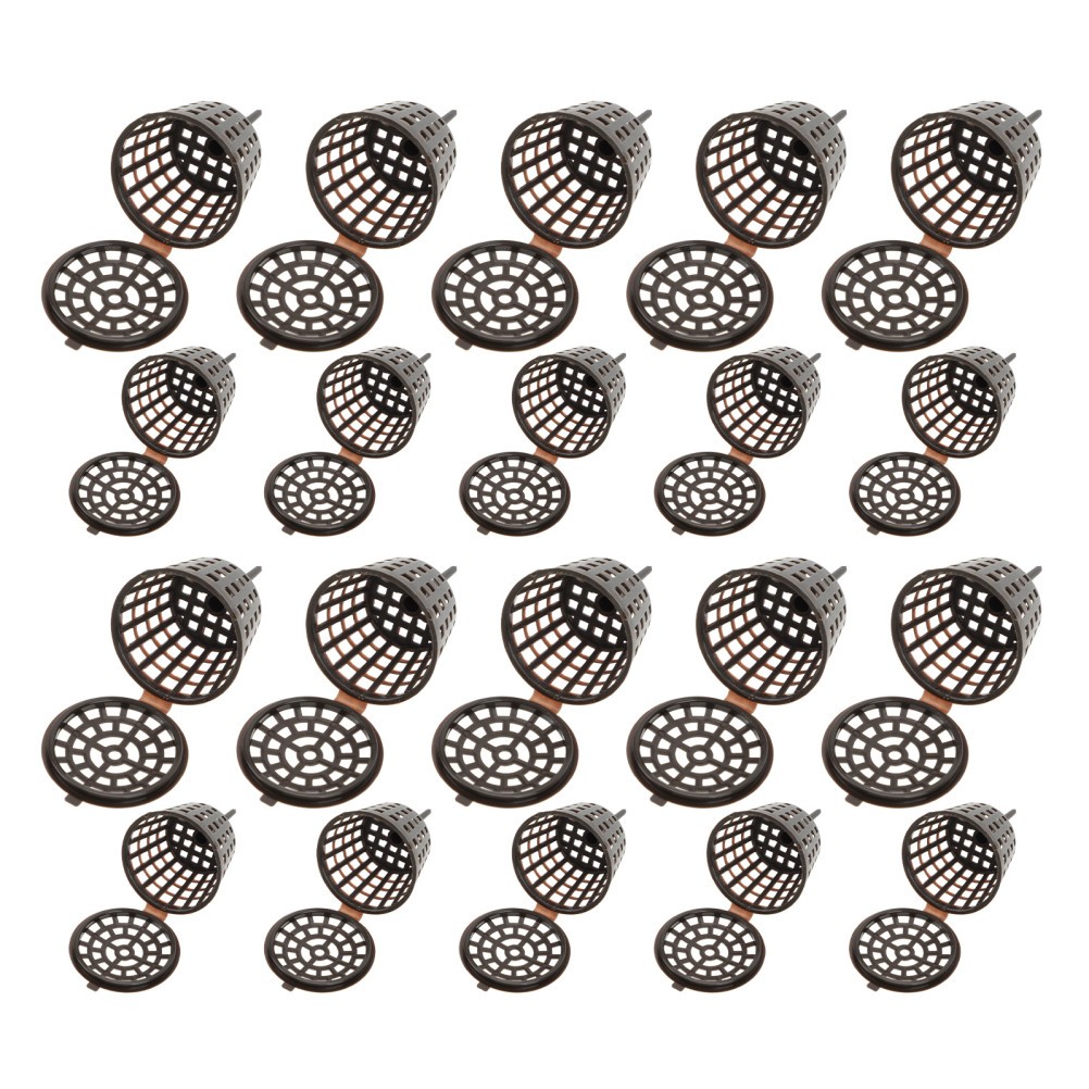 20Pcs Gardening Fertilization Boxes Plastic Fertilizer Containers Coffee Color