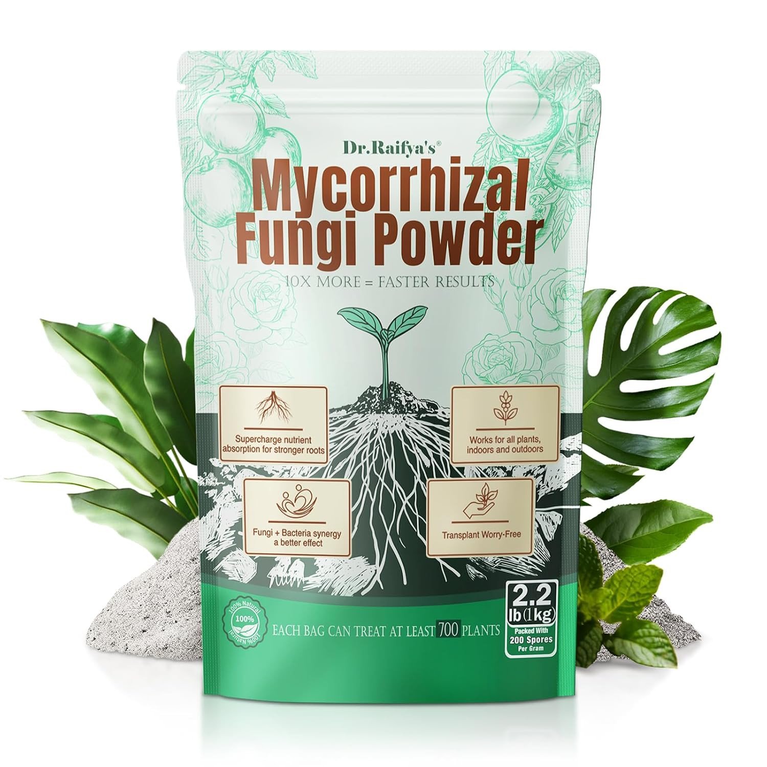 Mycorrhizal Fungi Inoculant, 10X Concentrated up to 700 Plants – Organic Root St
