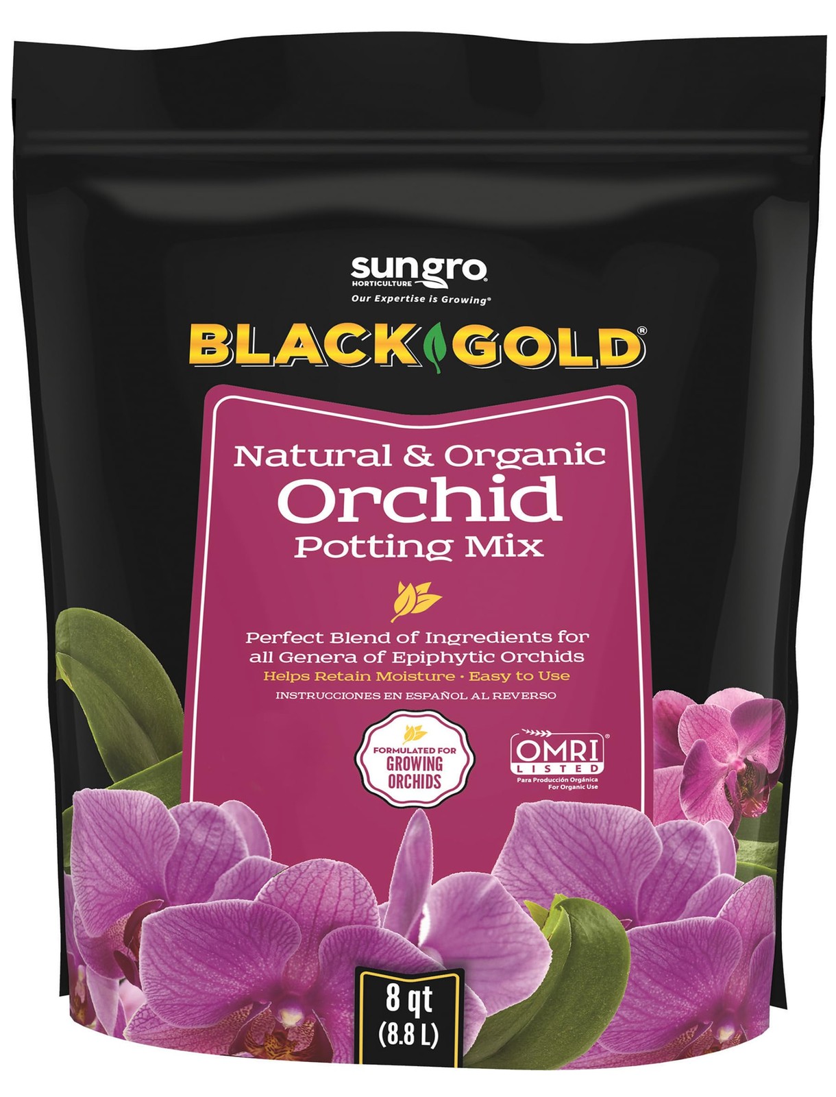 Black Gold Orchid Mix – Premium Orchid Potting Mix for Healthy Roots – 8 qt -…