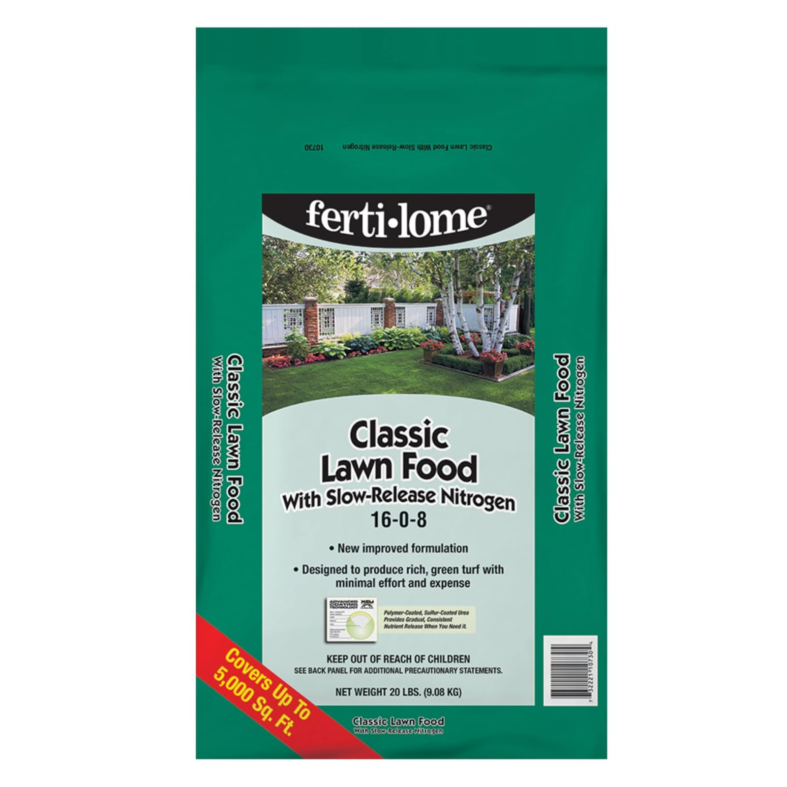 Fertilome Classic Lawn Food With Slow-Release Nitrogen, 20lbs