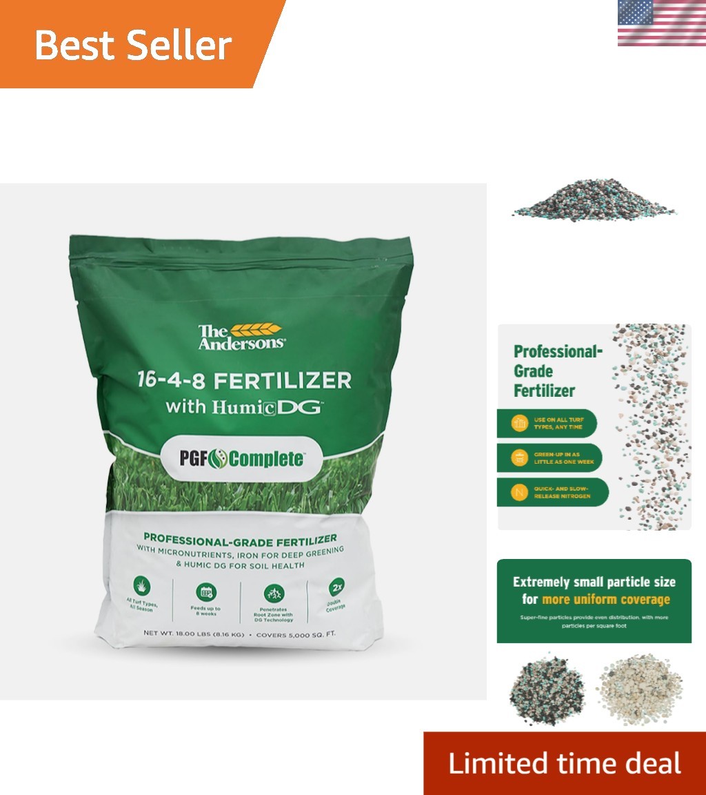 Professional 18 lb PGF Complete Fertilizer with 7% Humic – Perfect for Lawns
