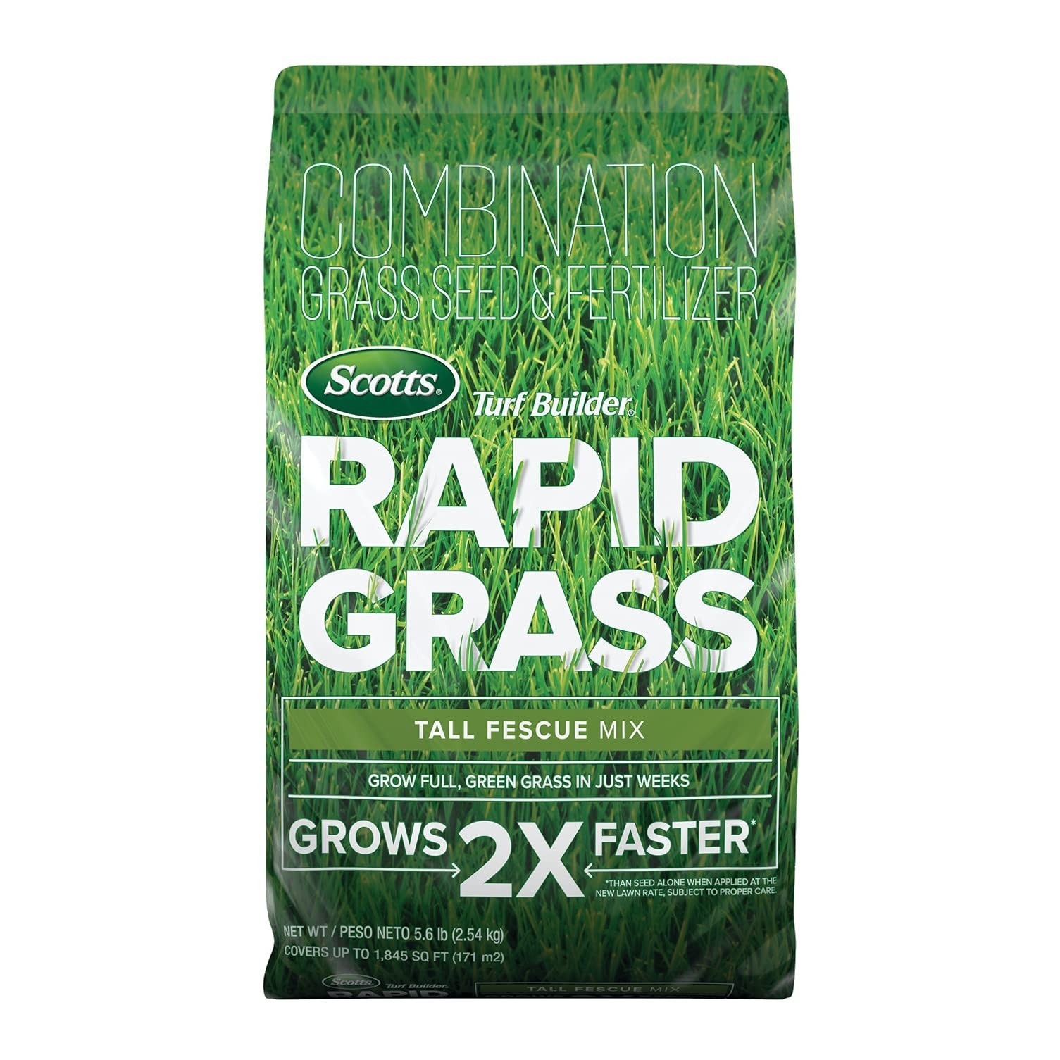 Rapid Grass Tall Fescue Mix – Fast-Growing Lawn Seed & Fertilizer, 5.6 lbs