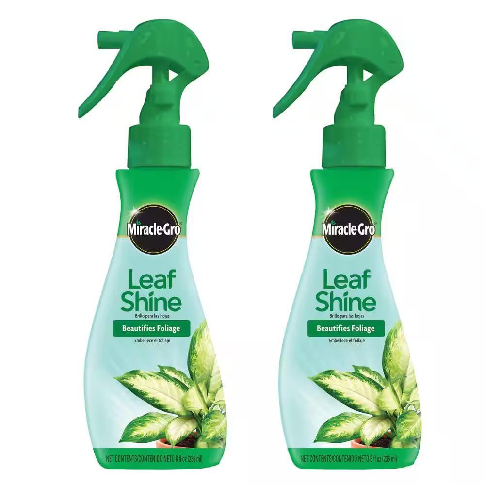 8 Fl. Oz. Leaf Shine Spray Cleans Hard-Leaved Foliage Plants (2-Pack)