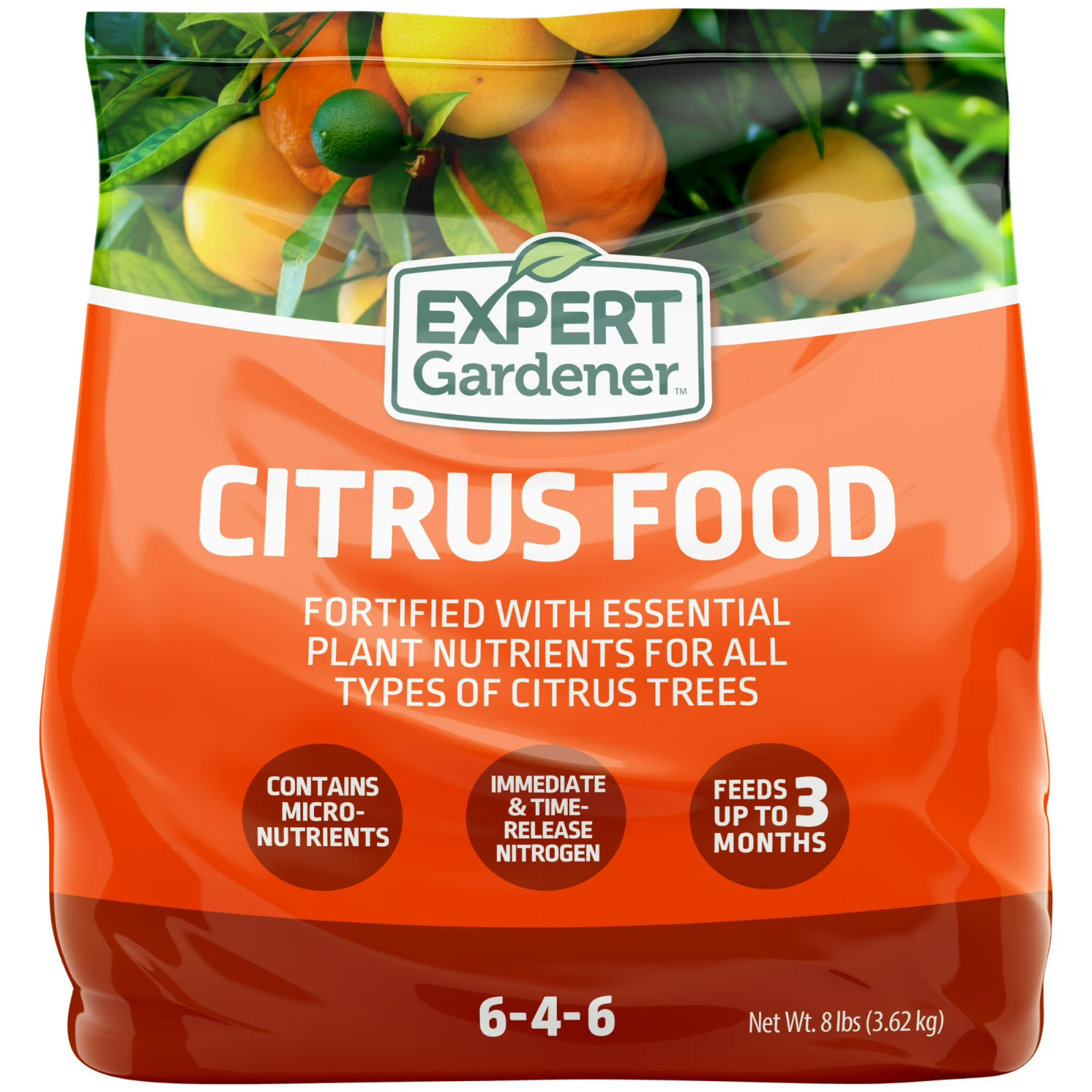 Citrus Fertilizer 6-4-6 Lemon Lime Orange Tree Plant Food 4/8Lb Expert Gardener