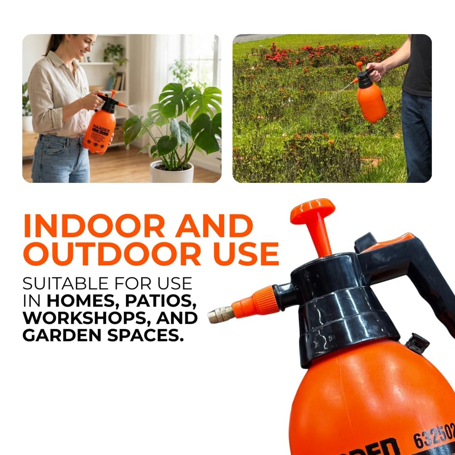 Half Gallon (0.53 Gallon / 68oz) Pump Sprayer, Handheld Garden Sprayer for Pl…