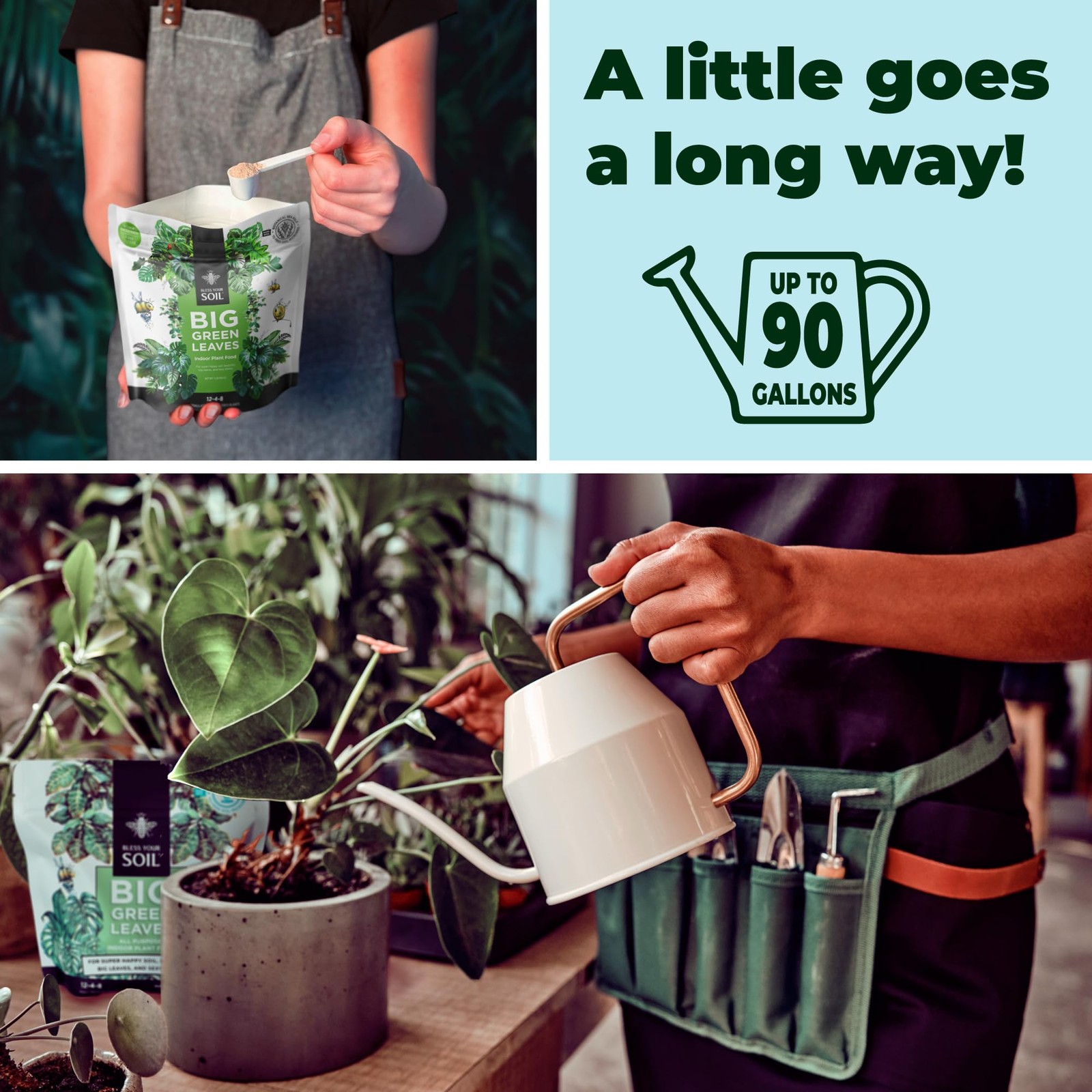 Big Green Leaves Indoor Plant Food – 4X Concentrated Houseplant Fertilizer wi…
