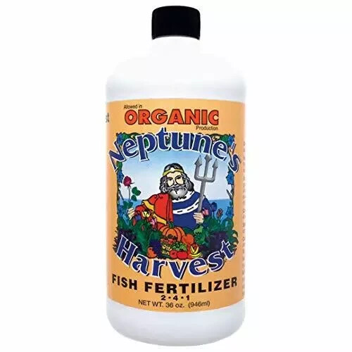 Neptune’s Harvest Fish Fertilizer 2-4-1, 36 Ounce Assorted Sizes