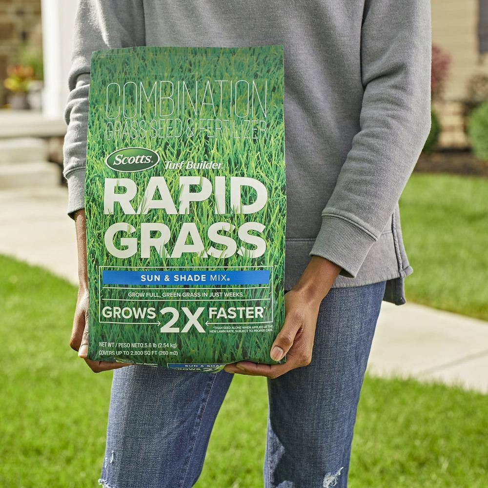 Turf Builder 5.6 Lbs. Rapid Grass Sun & Shade Mix Combination Seed and Fertilize