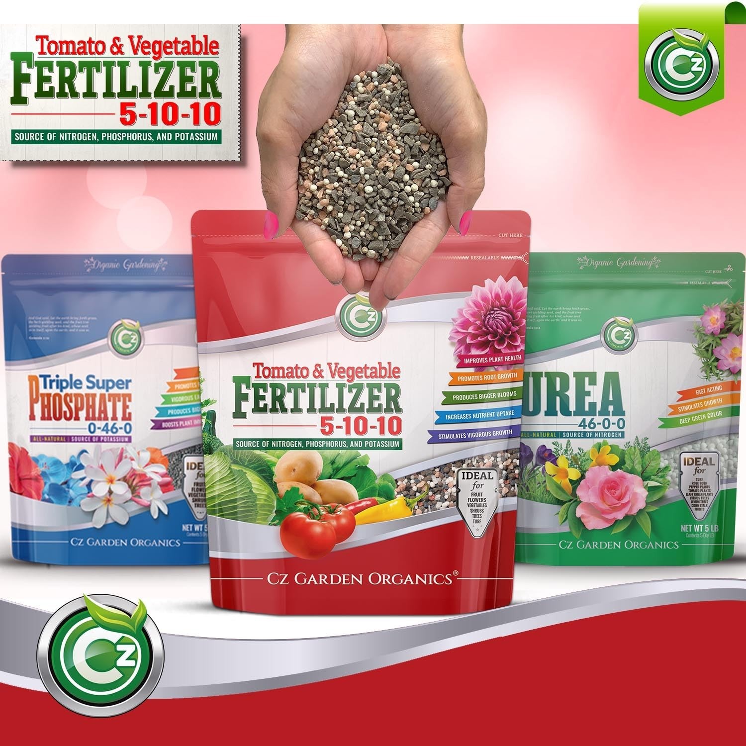 5-10-10 Tomato & Vegetable Fertilizer – – 2% Iron + Micronutrients Plant Foo…