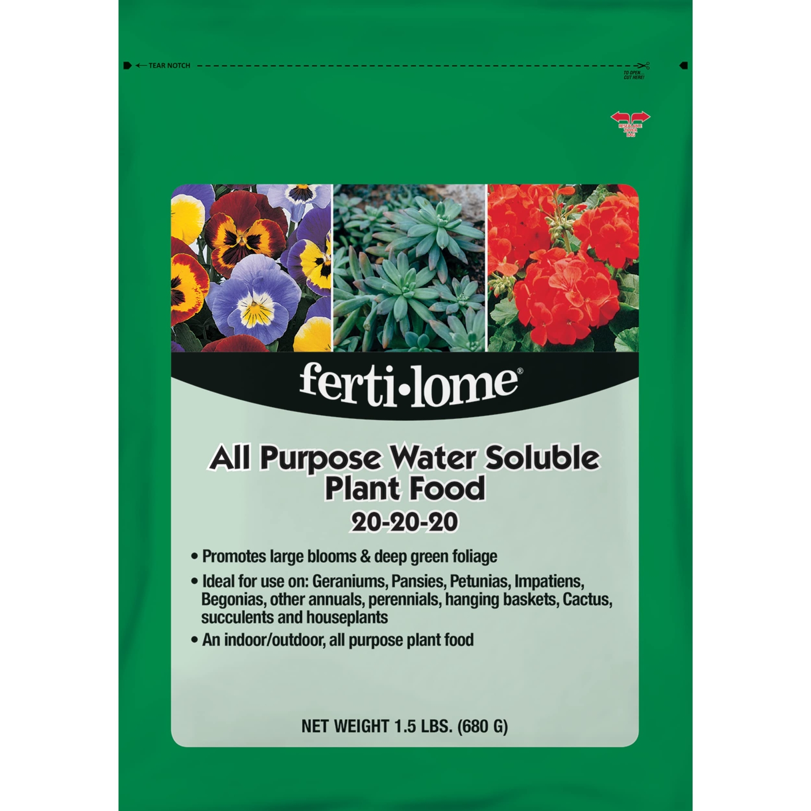 All Purpose 20 20 20 Fertilizer for Vibrant Flowers Indoor Outdoor 1.5 lb