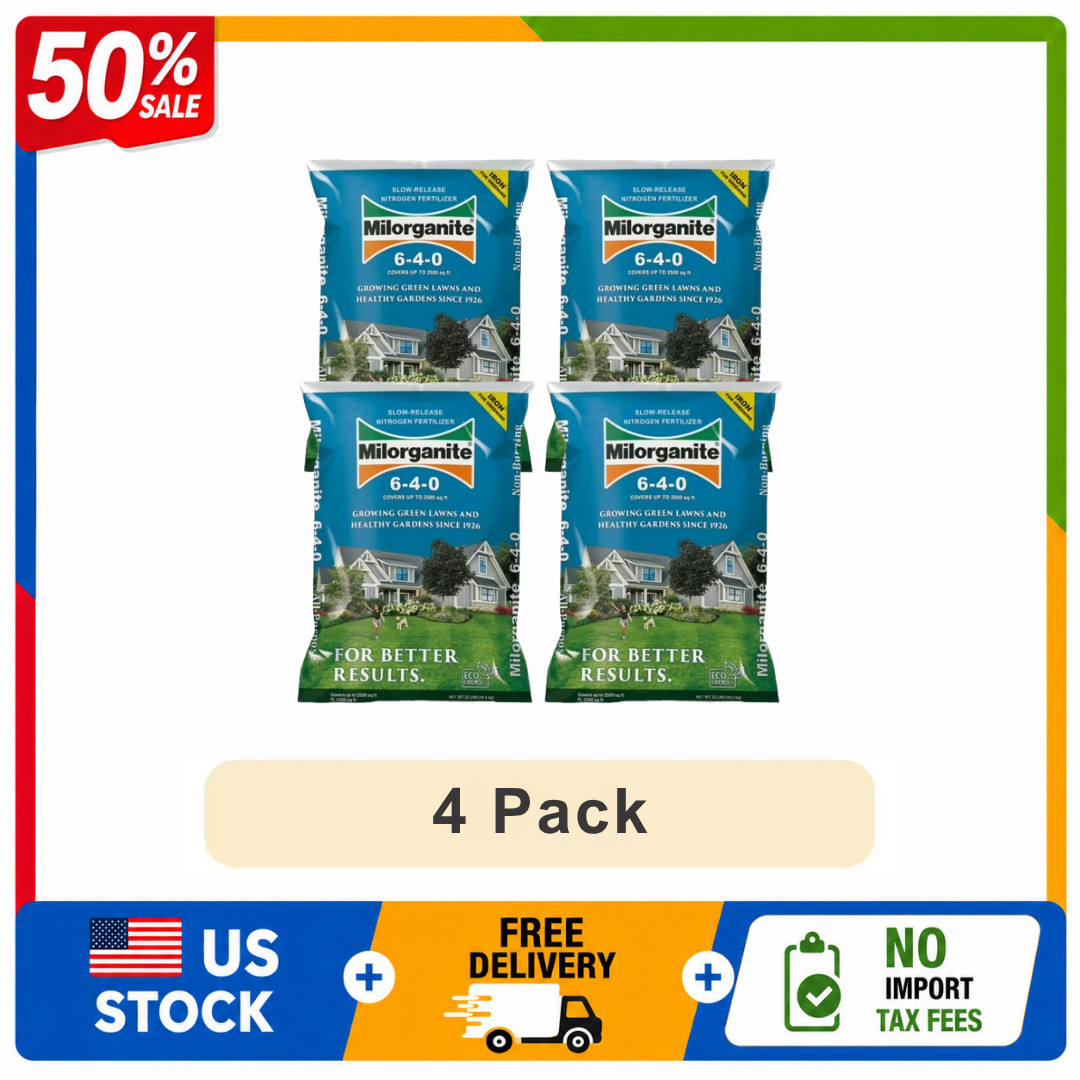 Milorganite All Purpose Lawn Food Fertilizer 32 lb 4-Pack