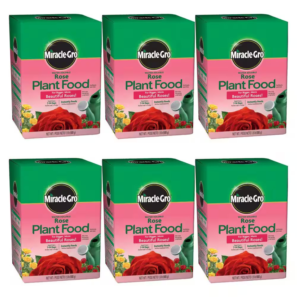 Water Soluble Rose Plant Food 1.5 Lb. for In-Ground and Container Plants (6-Pack