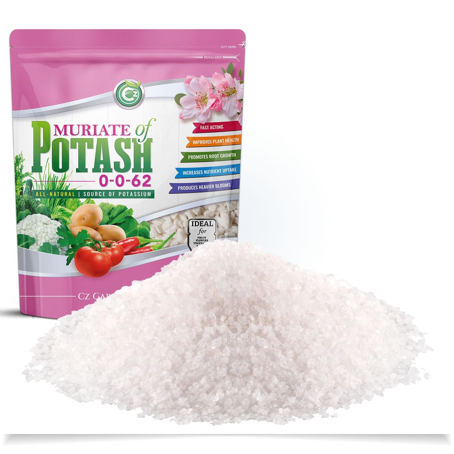 Muriate of Potash 0-0-62 Fertilizer Cz Garden Organics 5LB