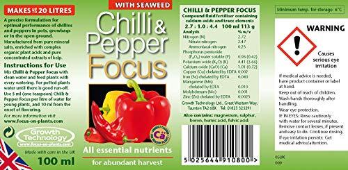 Chili Focus Liquid Fertilizer Balanced Nutrient Solution for Peppers 100ml to 5L