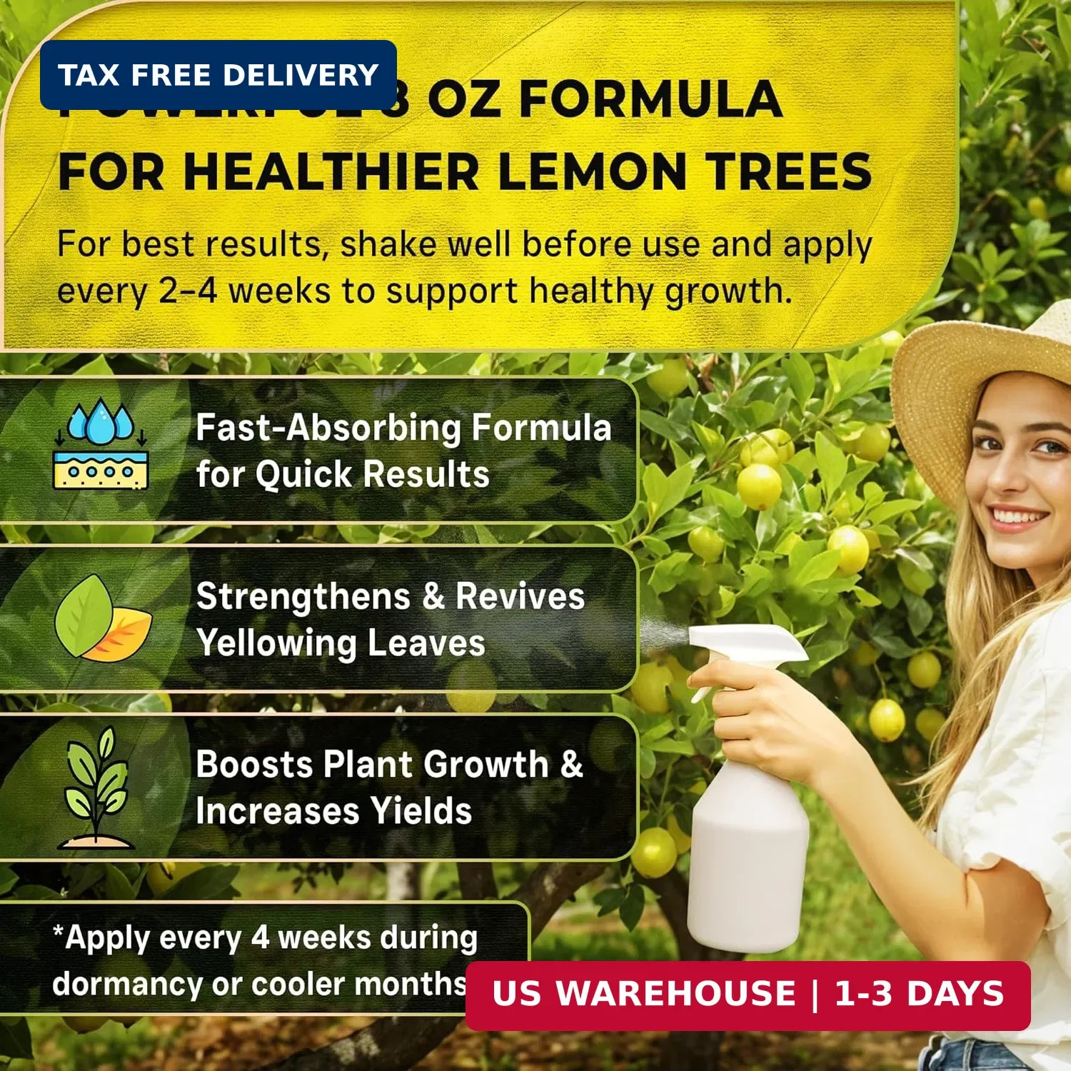 Leaves and Soul Professional Lemon Tree Fertilizer Liquid Concentrate – 6-4-6 Bl