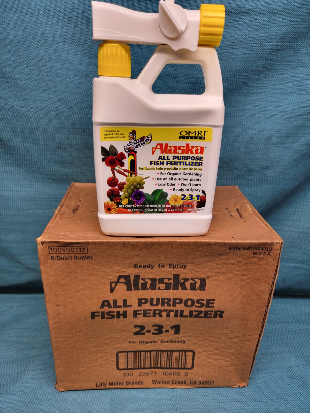 1 ALASKA ALL PURPOSE FISH FERTILIZER 2-3-1 HOSE-END SPRAY 2.2 LBS ORGANIC GARD