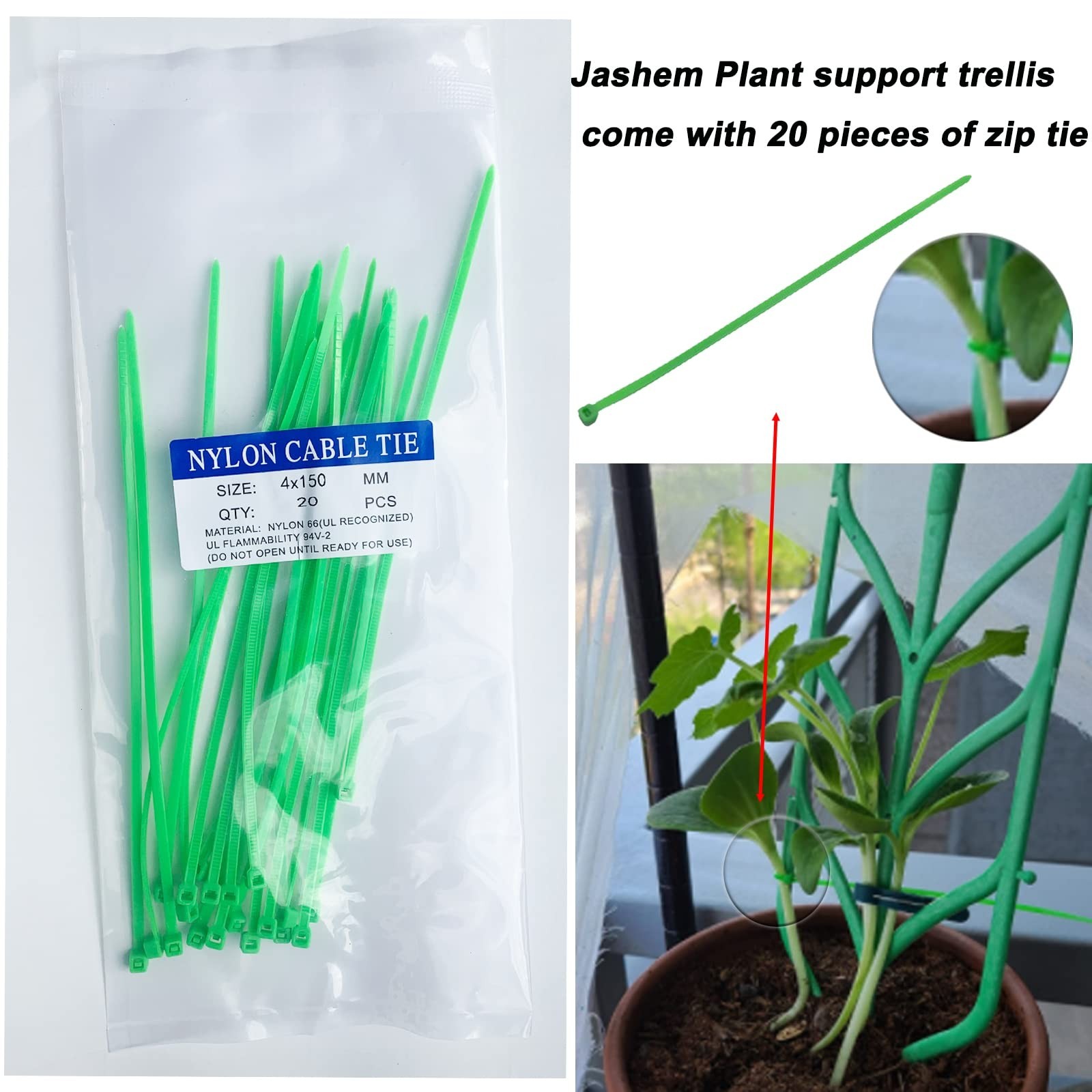 Garden Trellis for Climbing Plants 6 PCS Plastic Indoor Trellis for Potted Pl…