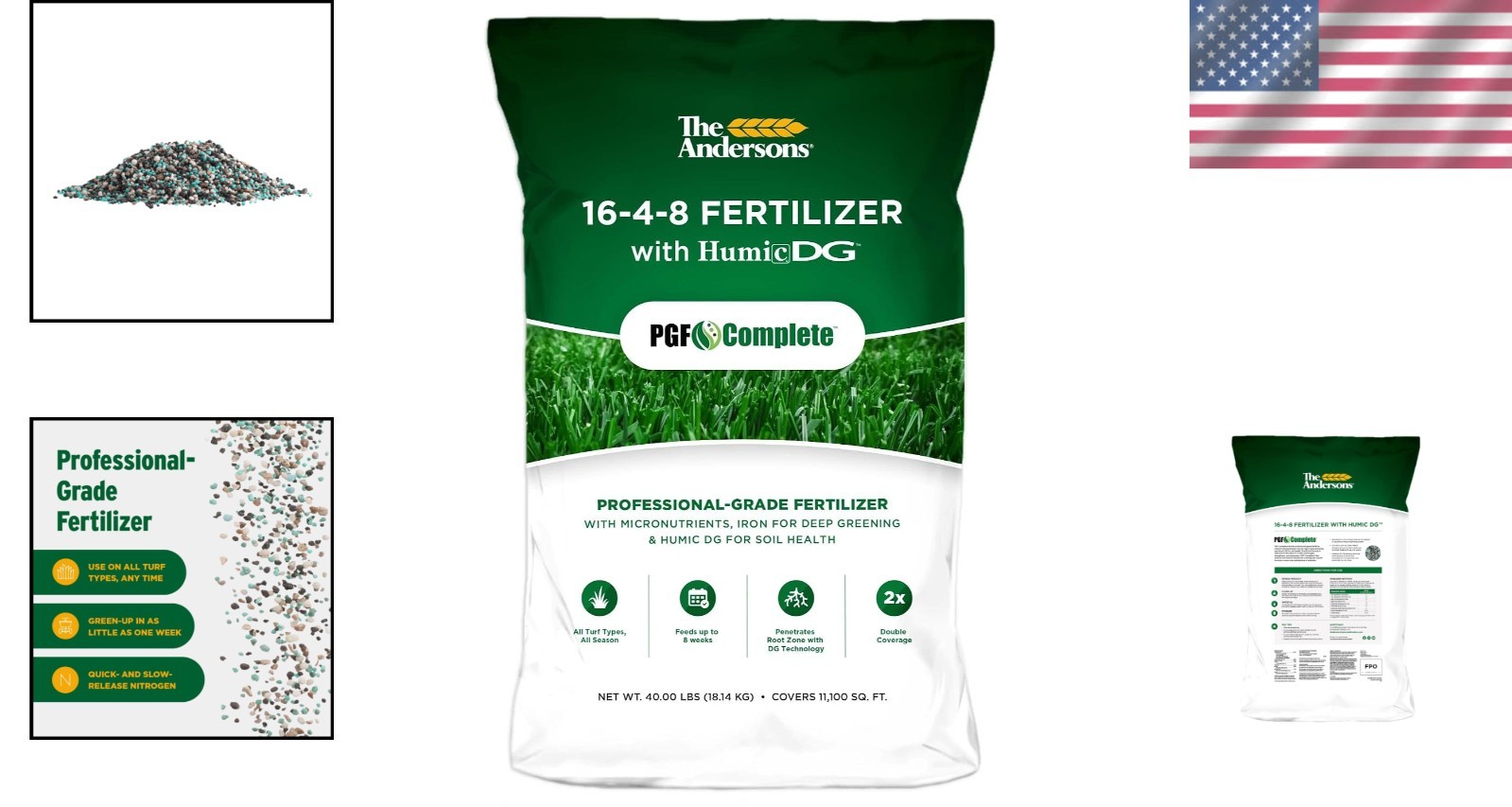 Lawn Care Fertilizer – PGF Complete 40 lb Granules With Humic Acid