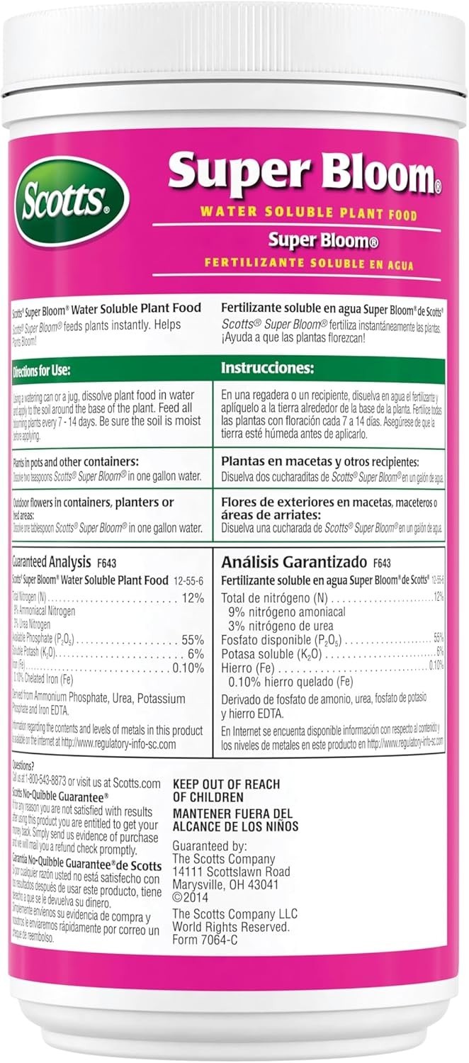 2 lbs. Super Bloom Water Soluble Plant Food Dry Fertilizer Synthetic Outdoor New