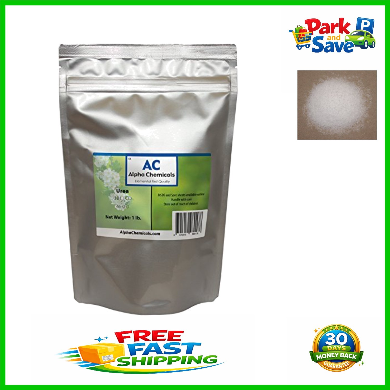 1 Pound Urea Fertilizer – Fine Powder for Enhanced Plant Growth & Various Uses