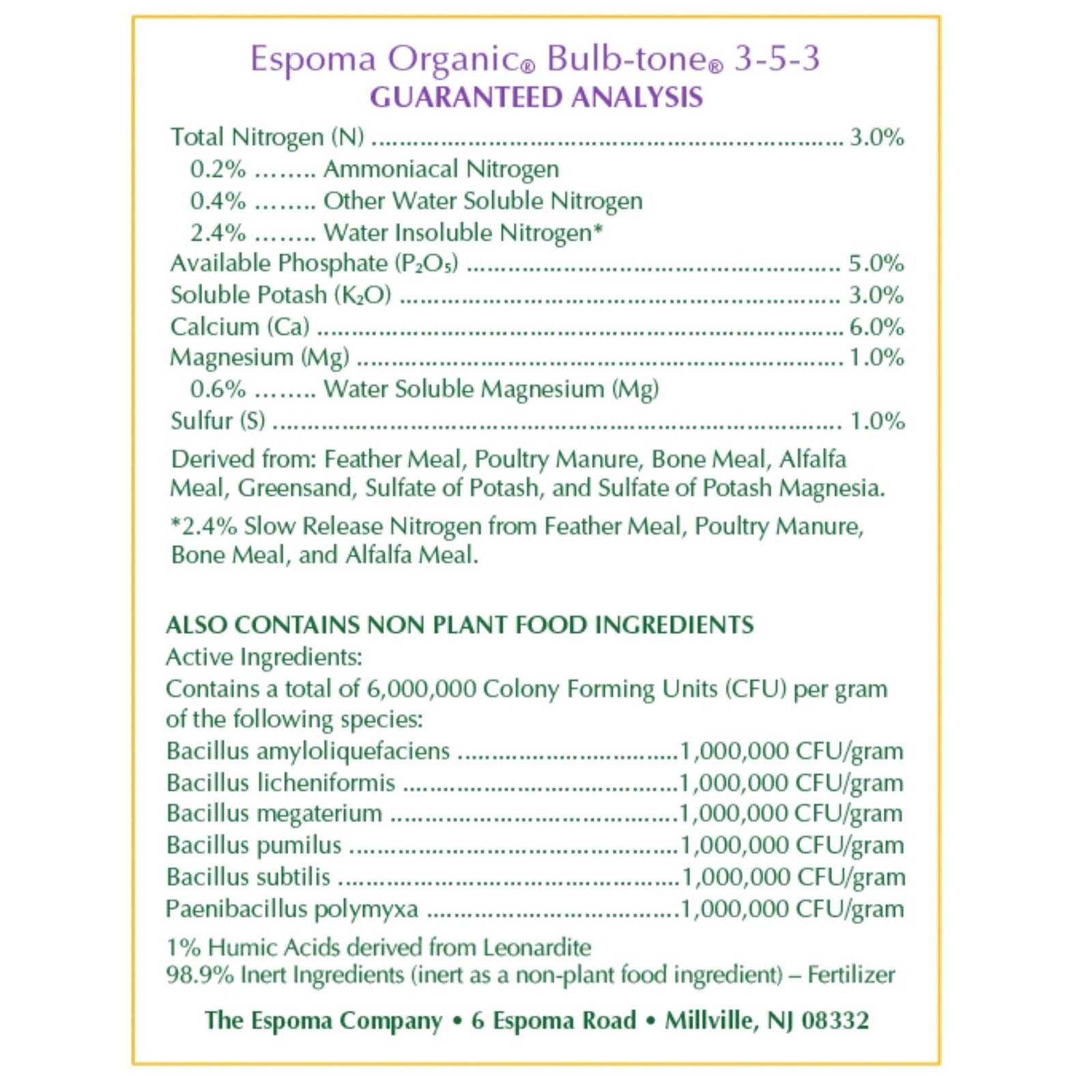 Espoma Bulb-Tone Bulb and Flower Food 3-5-3 Fertilizer, 4lb Bag