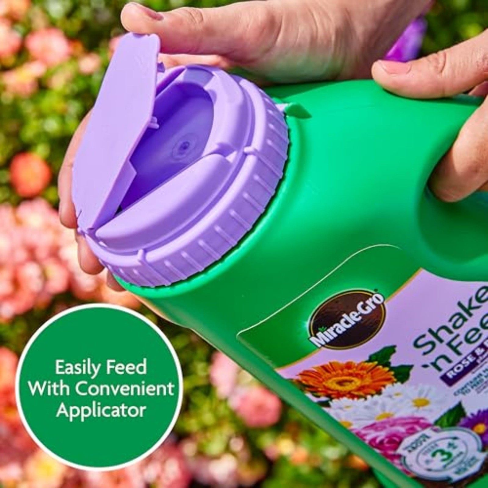 Miracle-Gro Shake ‘n Feed Rose & Bloom Plant Food – Long-Lasting Granular