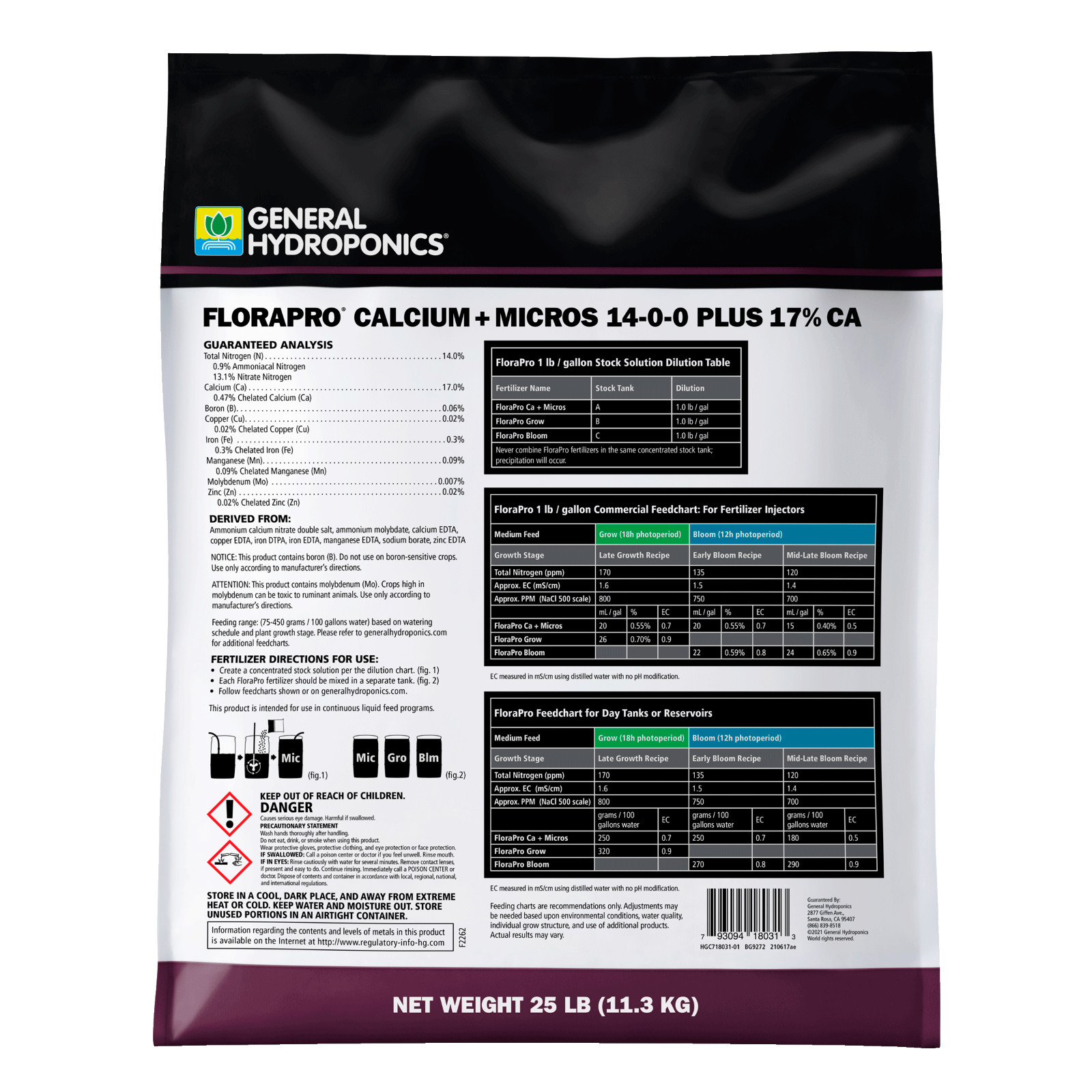 General Hydroponics FloraPro Calcium + Micros 25lb (1 EACH)