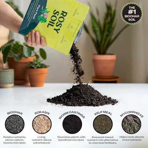 Microbially Active Fertilizer for Houseplants & Herbs – 4 Quarts Plant Food