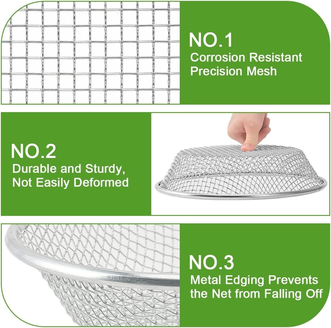 Soil Sifter Galvanized Screen, Soil Sieve for Compost Dirt Sand Rock, Rust-Re…