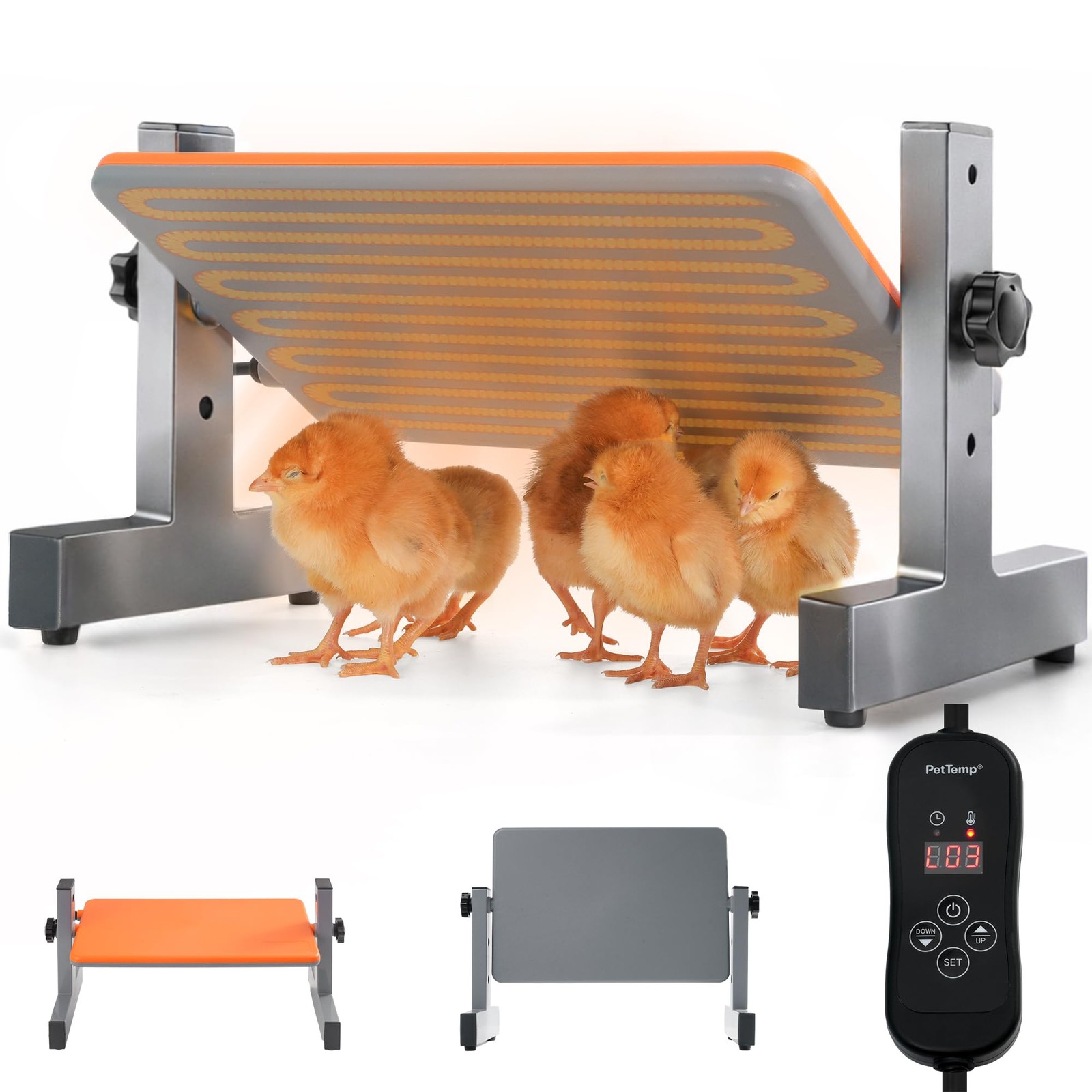 Pettemp Smart Chick Brooder Heater Digital Adjustable Radiant Chicken Coop