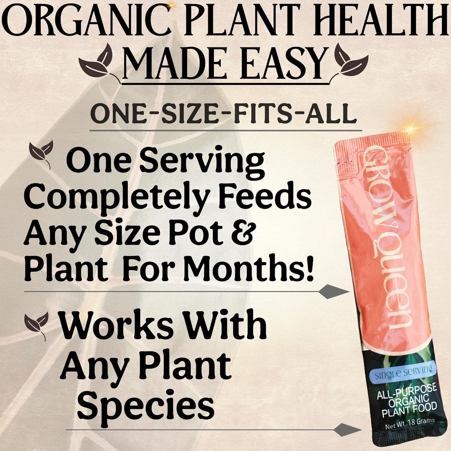 All-in-One Complete Organic Plant Food Indoor Fertilizer for Houseplants