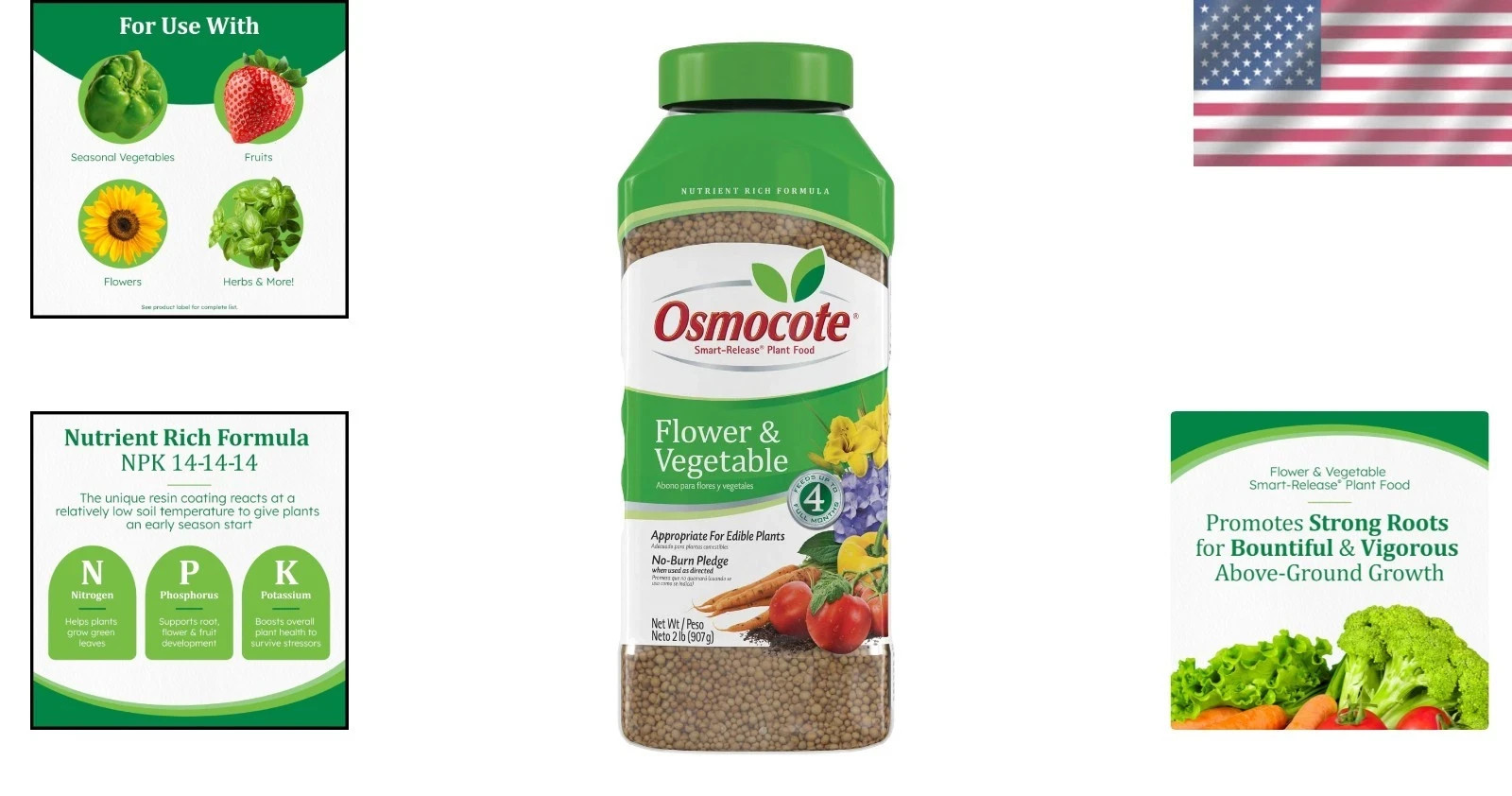 2 lb Granular Plant Food – NPK 14-14-14 for Beautiful Flowers & Veggies