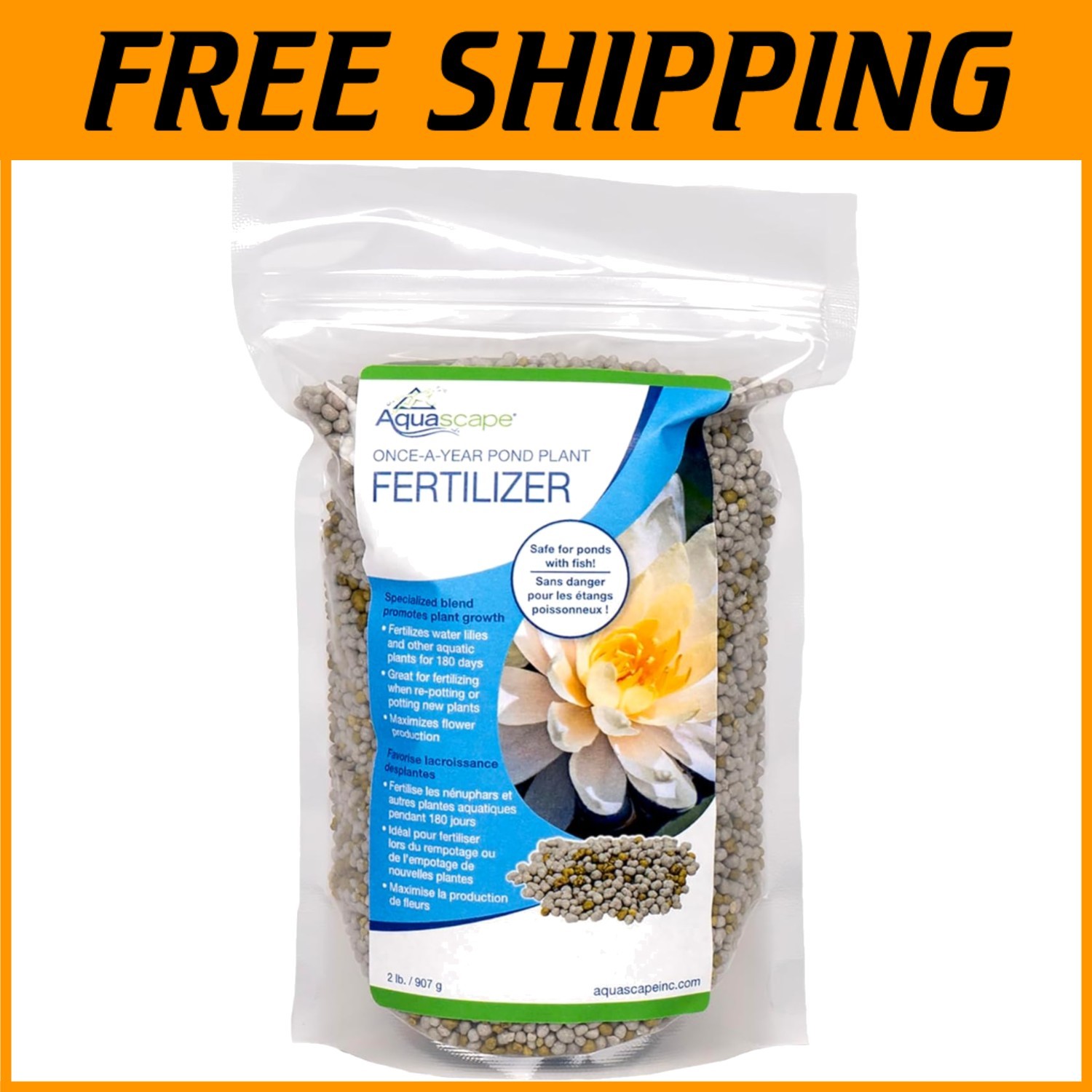 Effortless 2 lb Pond Plant Fertilizer with High Potassium for Spectacular Blooms