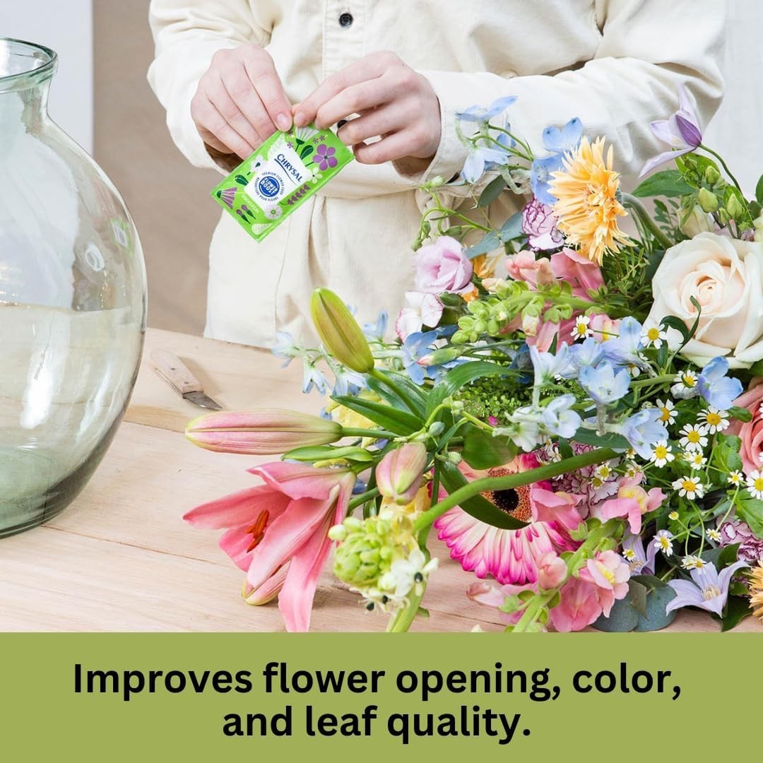 Versatile 100 Pack Flower Food for All Cut Flowers – 5g Each for Optimal Care