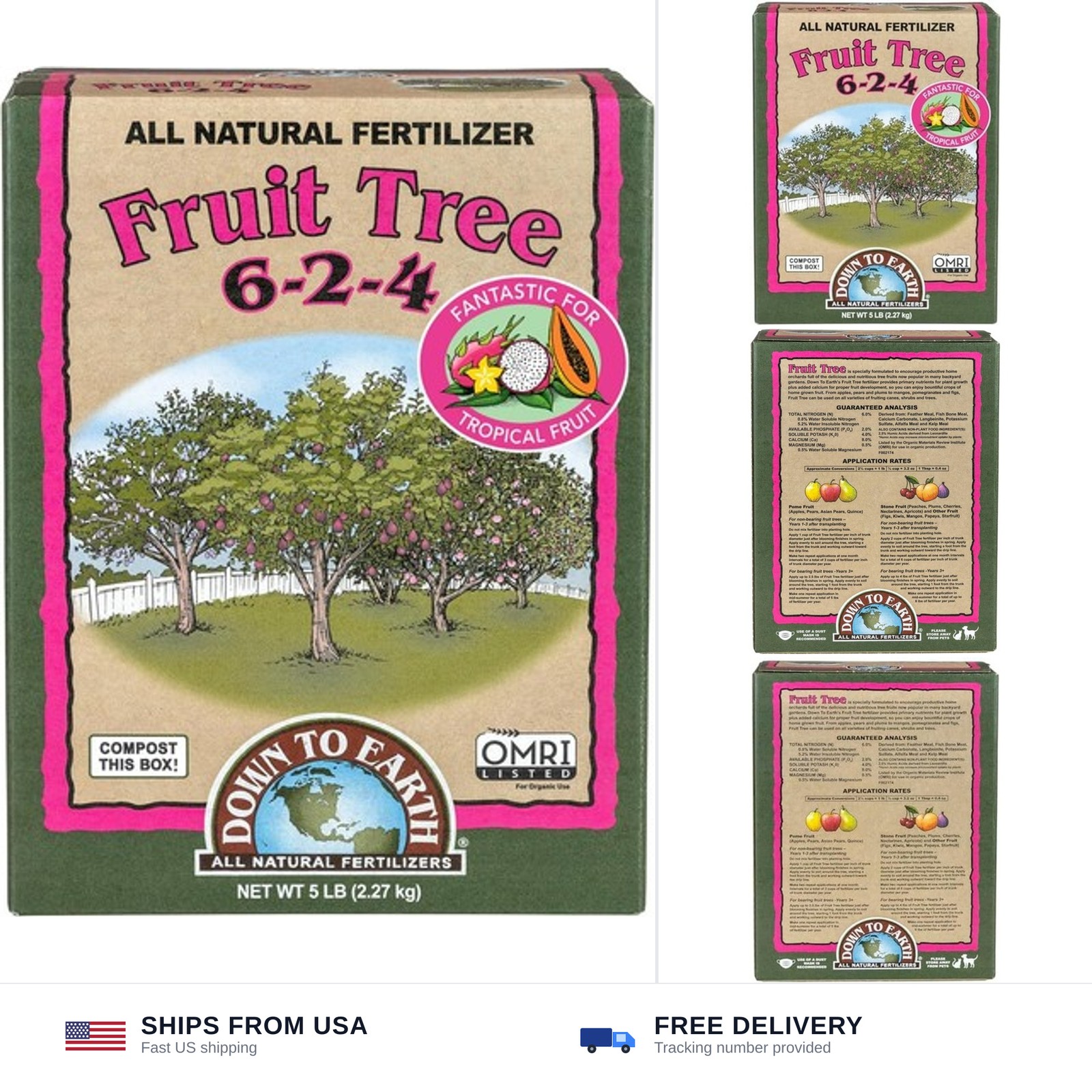 Down To Earth All Natural Fertilizers Organic Fruit Tree – Plant Food for App…