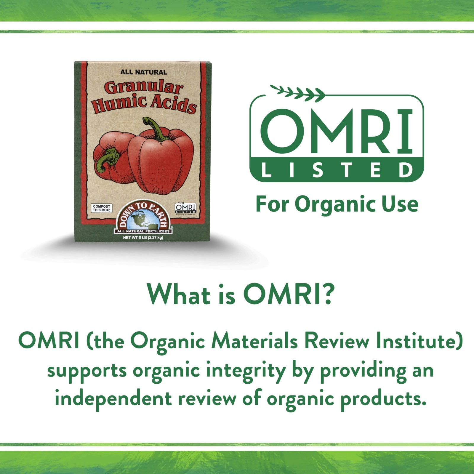 Organic Granular Fertilizer with Humic Acids – Soil Amendment, 5 lb, Boosts Nutr