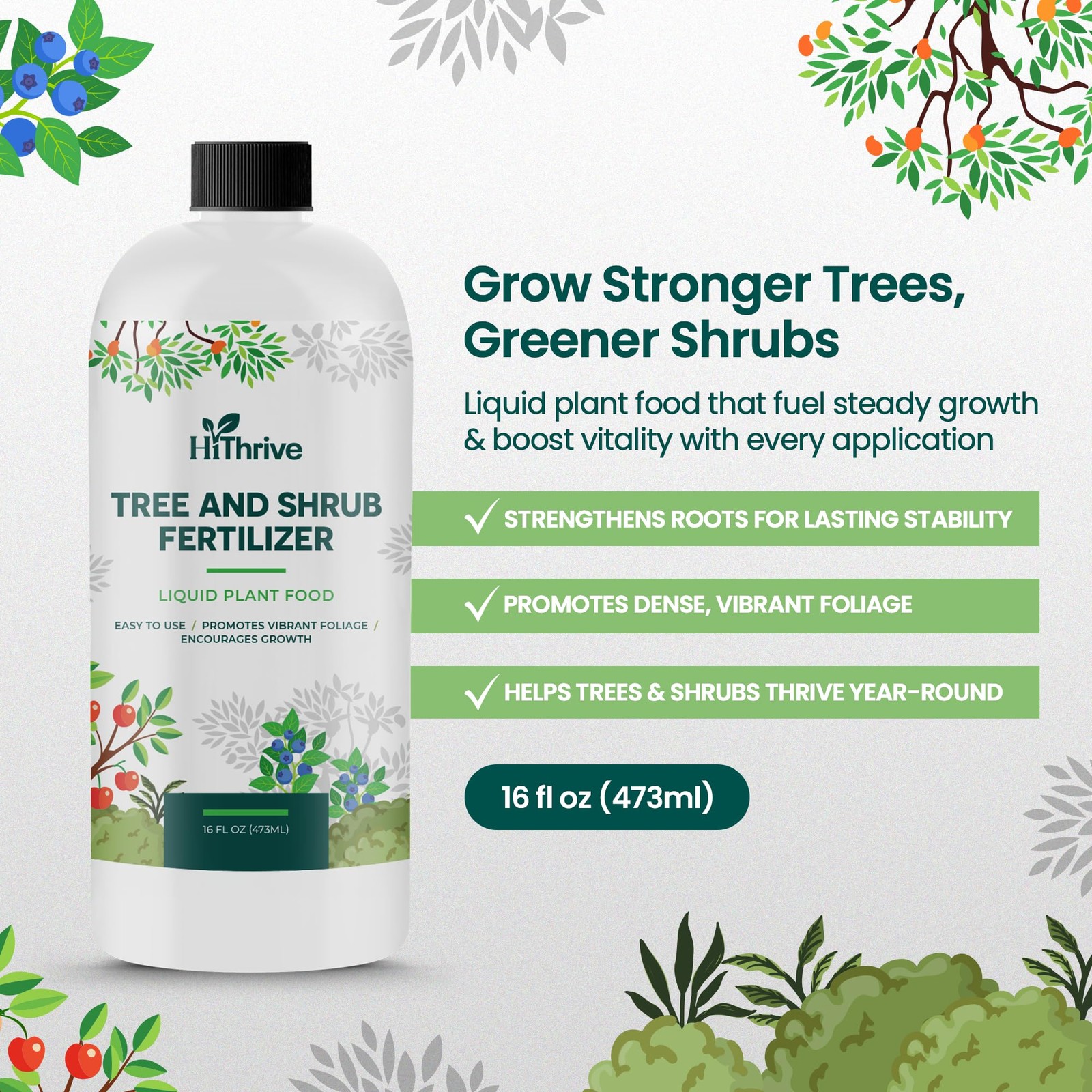 16oz Tree and Shrub Plant Food – Makes 16 Gallons of 16 oz (1 Pint)