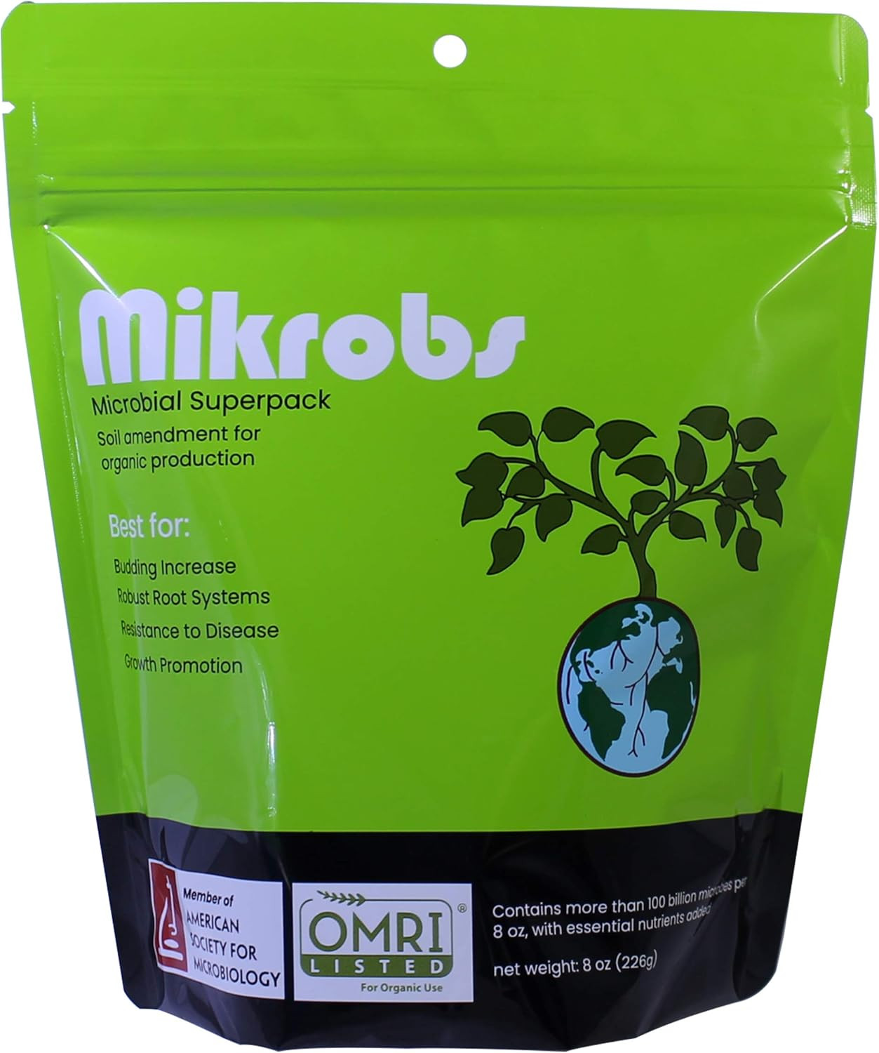 Mikrobs – Microbial Superpack for Living Soil. Revitalize Plants (8 Oz)