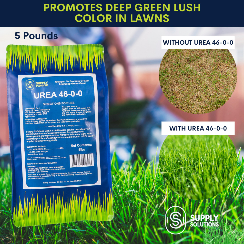 Urea 46-0-0 Nitrogen Fertilizer – Bloom Booster for Flowers and Fruits – 5 Lbs