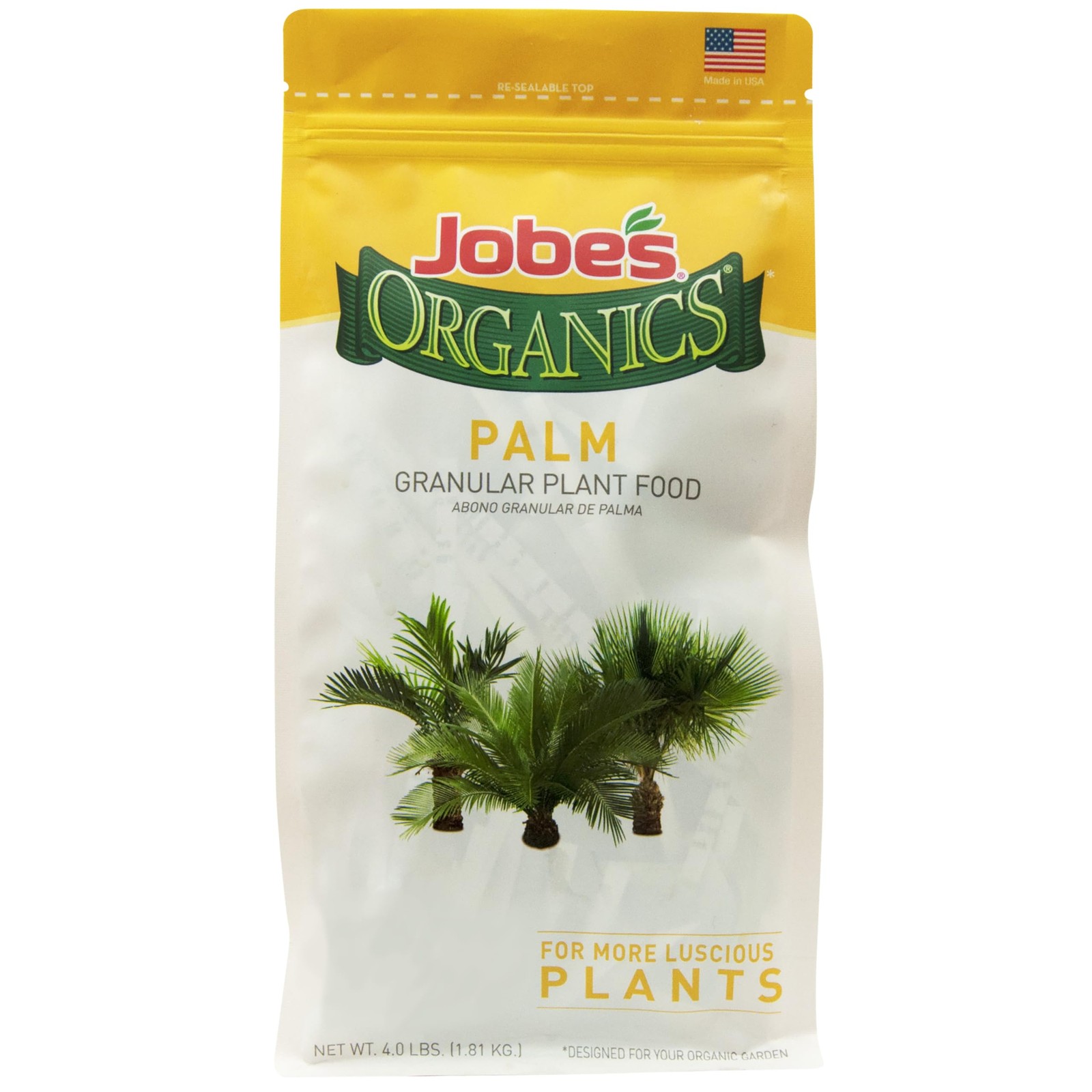 Jobe’s Organics Granular Fertilizer, Organic Fertilizer for Palm 4 lbs, Brown