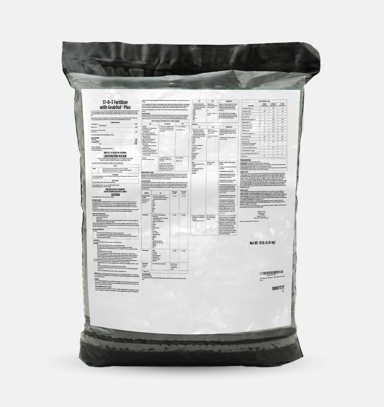 Professional 17-0-3 Fertilizer with Grubout plus 8,500 Sq Ft (18Lb)