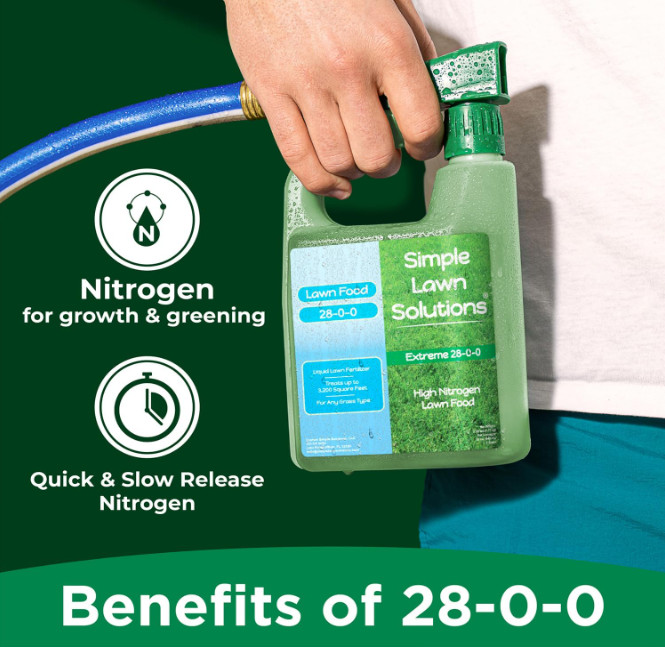 Maximum Green & Growth Fertilizer High Nitrogen 28-0-0 Liquid Lawn Food Spray Sp