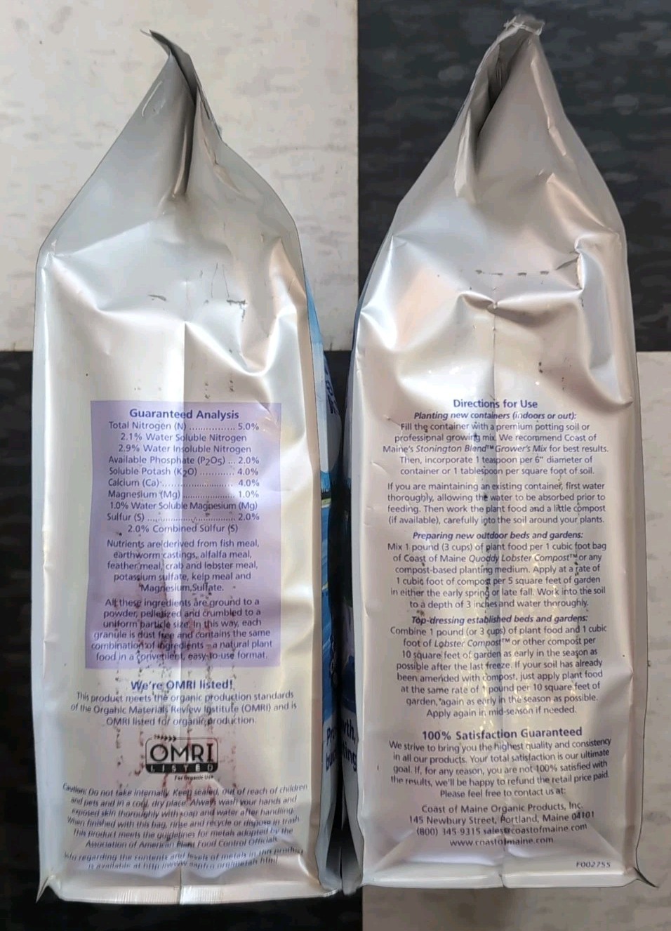 Coast of Maine ( 5-2-4 ) Stonington Blend Plant Food, 4lbs, 2 Pack