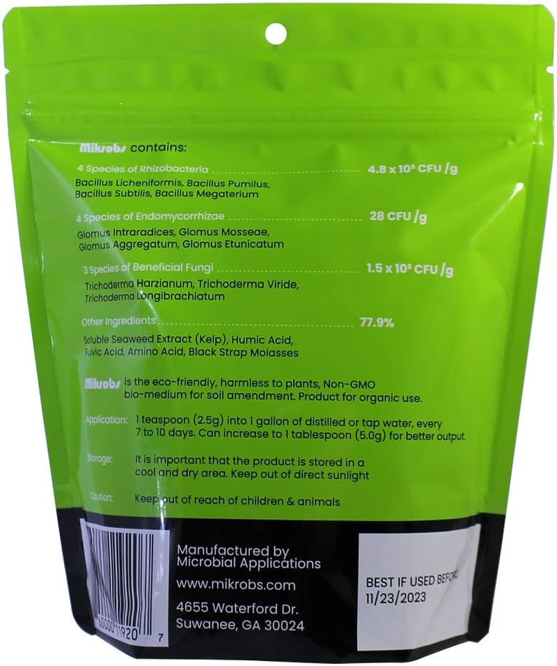 Mikrobs – Microbial Superpack for Living Soil. Revitalize Plants (8 Oz)