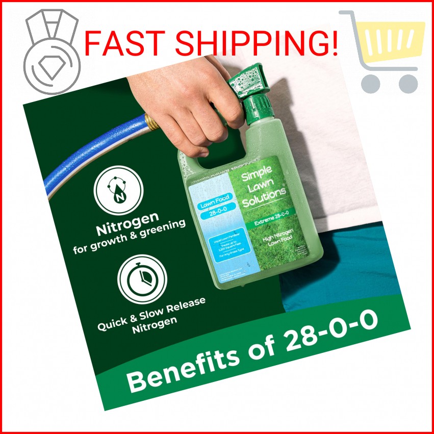 Maximum Green & Growth Fertilizer High Nitrogen 28-0-0 Liquid Lawn Food Spray Sp