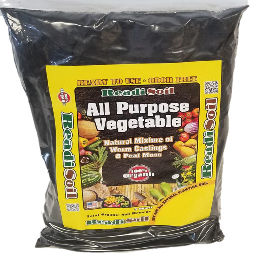Readi Soil 8 Qt 100% Organic Worm Castings Vegetable FREE SHIPPING