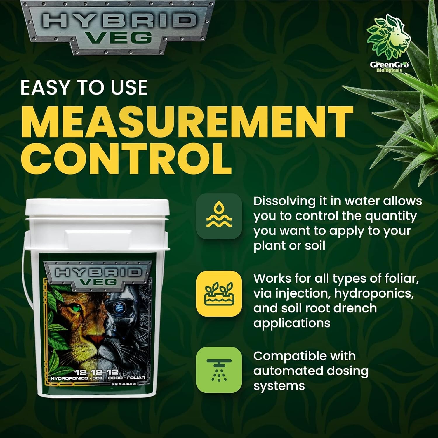 Hybrid Veg 12-12-12 2 lbs All Purpose Fertilizer by GreenGro Biologicals