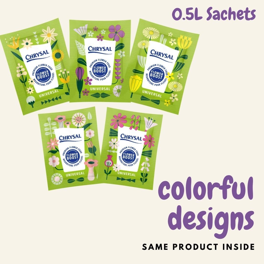 Versatile 100 Pack Flower Food for All Cut Flowers – 5g Each for Optimal Care