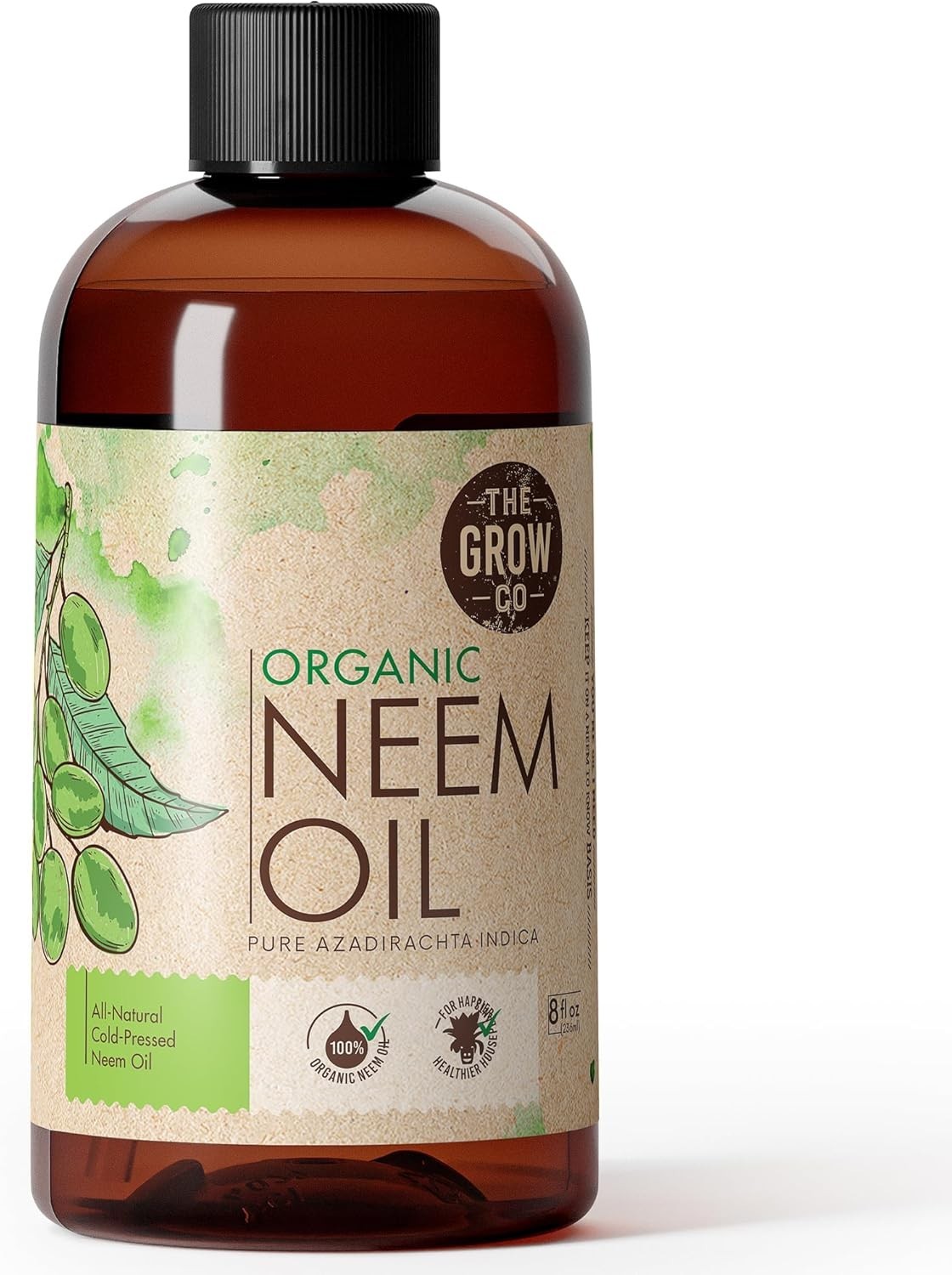 Organic Neem Oil Concentrate – 8oz Leaf Care & Shine for Indoor/Outdoor Plants